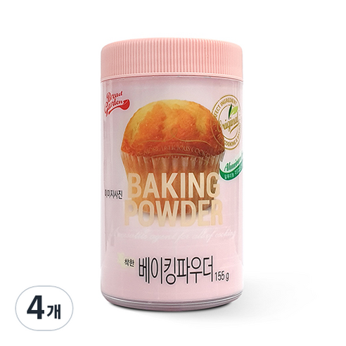 브레드가든 무알루미늄 착한 베이킹파우더, 155g, 4개