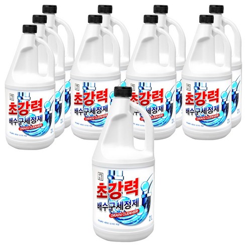 생활공식 초강력 배수구세정제, 2L, 10개