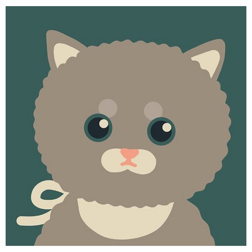 아트조이 DIY 명화그리기 20 x 20 cm, 귀여운 아기 고양이 먼지