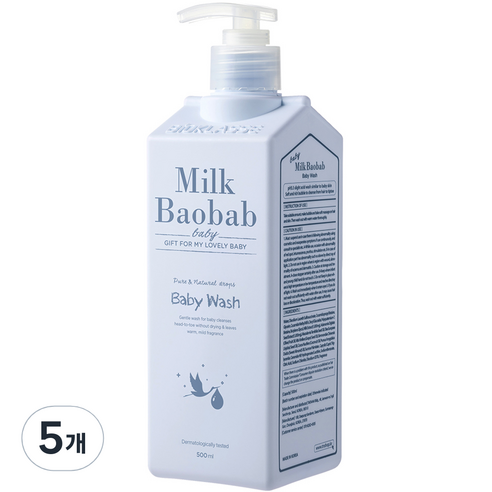밀크바오밥 베이비 워시 올인원클렌저, 500ml, 5개