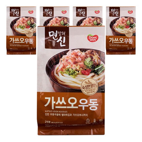 동원 면발의신 가쓰오우동, 385.6g, 5개