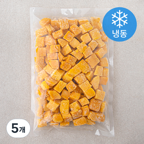 골드 망고 다이스 (냉동), 1kg, 5개