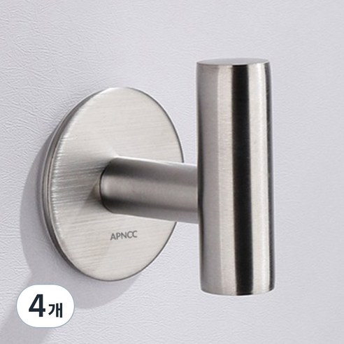 앞날창창 고급형 부착식 다용도 걸이, 그레이, 4개