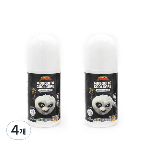 쿵푸팬더 모기 벌레 쿨케어 볼타입 외용소독제 50ml, 4개