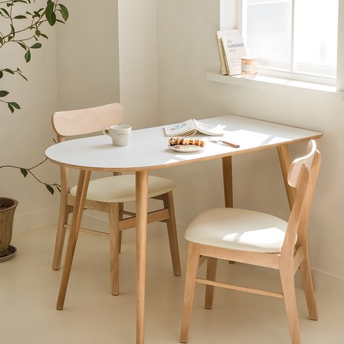 우드레이 소노 반타원 원목 테이블 600 리뷰 식탁테이블