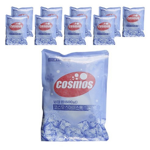 코스모스 부직포 아이스팩 600ml, 1개, 10개