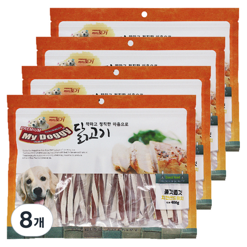마이도기 프리미엄 강아지간식 400g, 치킨샌드위치맛, 8개