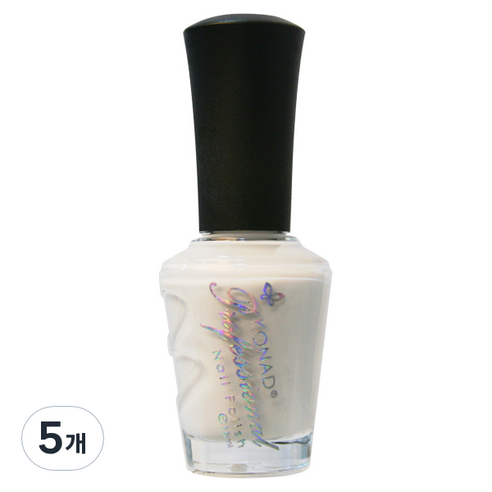 코나드 프로페셔널 레귤러 네일 폴리쉬 15ml, 화이트, 5개