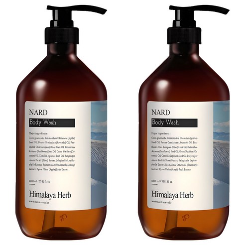 나드 리프레쉬 퍼퓸드 바디워시 화이트머스크향, 1L, 2개