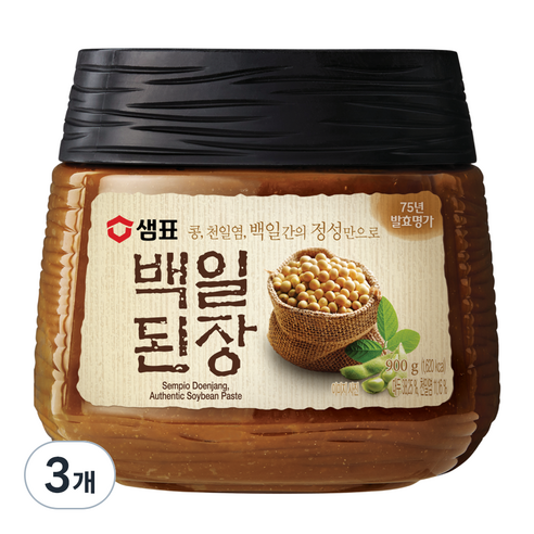 샘표 백일된장, 900g, 3개