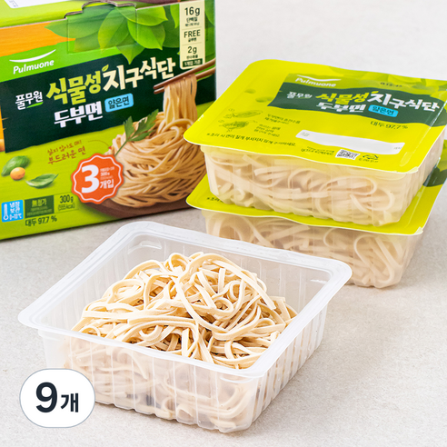 지구식단 풀무원 식물성 지구 식단 두부면 얇은면, 100g, 9개