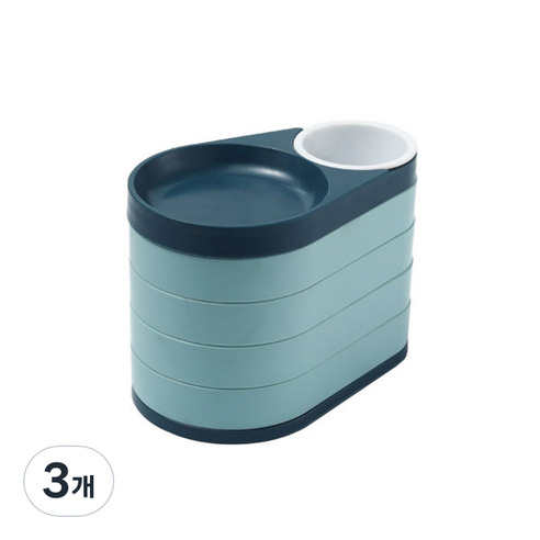 스테디얼 심플 액세서리 보관함 블루, 3개