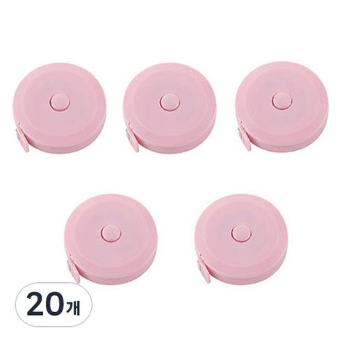 랩앤툴스 노드릭 원터치 줄자 핑크, 20개, 150cm