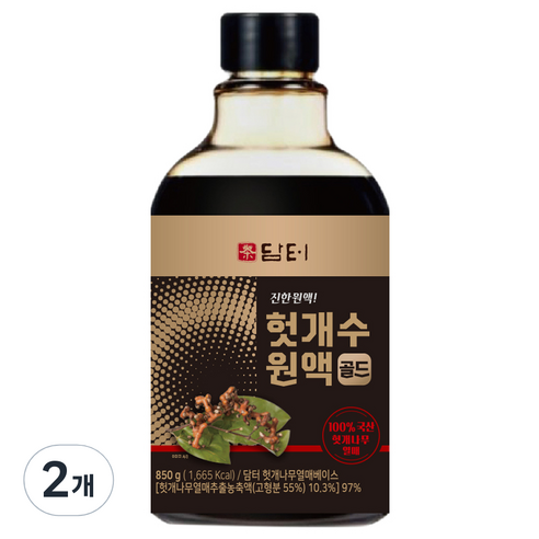 담터 헛개수 원액 골드, 2개, 850g