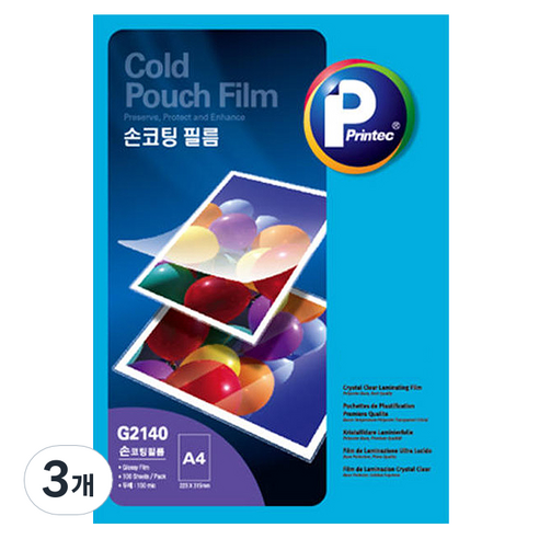 프린텍 손코팅필름 G2140, A4, 300개