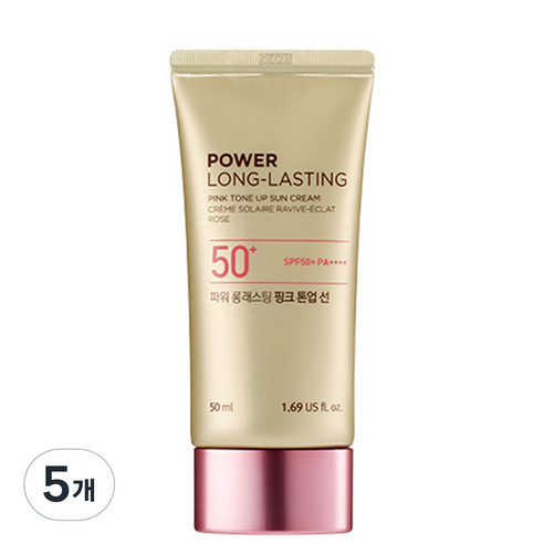 더페이스샵 파워 롱래스팅 핑크 톤업 선로션 SPF50+ PA++++, 50ml, 5개