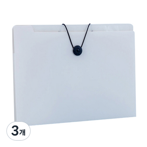 트릭온리 아코디언파일 A4 5칸, 그레이, 3개