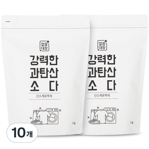 깔끔대장 과탄산소다 리필, 1kg, 10개
