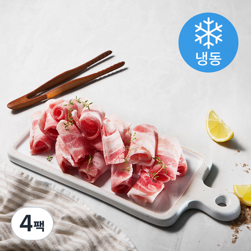 생생포크 한돈 대패 삼겹살 구이용 (냉동), 500g, 4팩