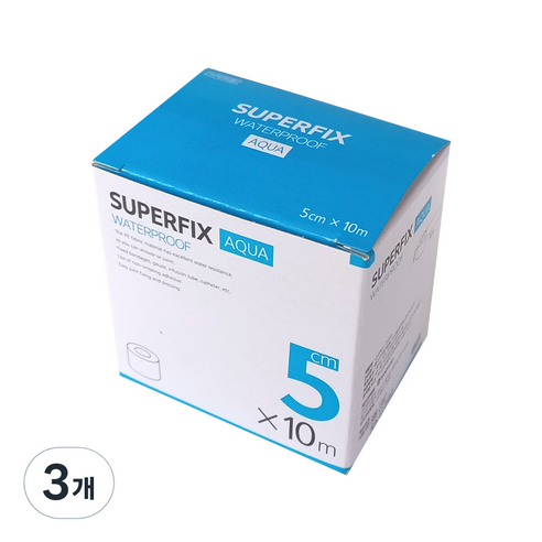 슈퍼픽스 아쿠아 롤 반창고 5cm x 10m, 1개입, 3개