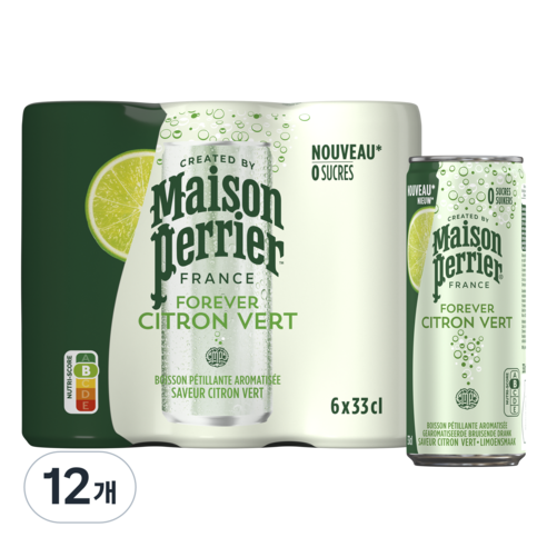 메종페리에 라임 탄산음료, 330ml, 12개