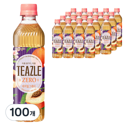 티즐 제로 피치얼그레이, 100개, 500ml