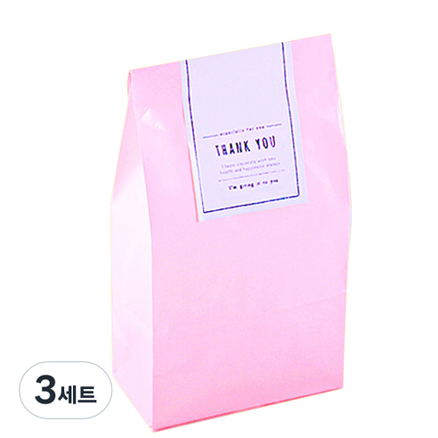 페이퍼백 특소 11 x 6 x 22.5 cm, 핑크, 3세트