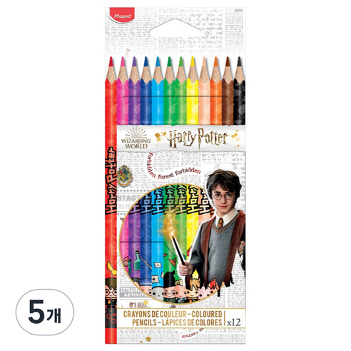 마패드 해리포터 색연필, 5개, 12색