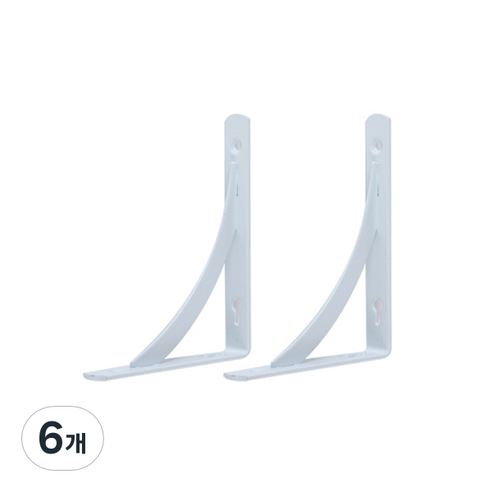 E.T.SHOP 반달선반대 화이트, 6개