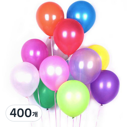 윰스 파티 라운드풍선 30cm, 펄혼합, 400개
