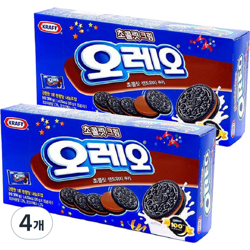 크래프트 오레오 초콜릿 크림 쿠키, 300g, 4개