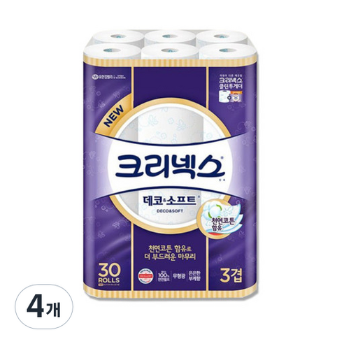 크리넥스 3겹 데코 & 소프트 화장지 27m, 120개