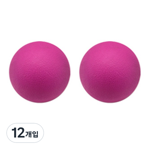 허브플러스 지압 싱글 마사지볼 핑크, 12개입