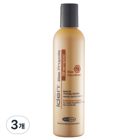 아이덴 비 프로폴리스 너리시드 건성 손상모 샴푸, 237ml, 3개