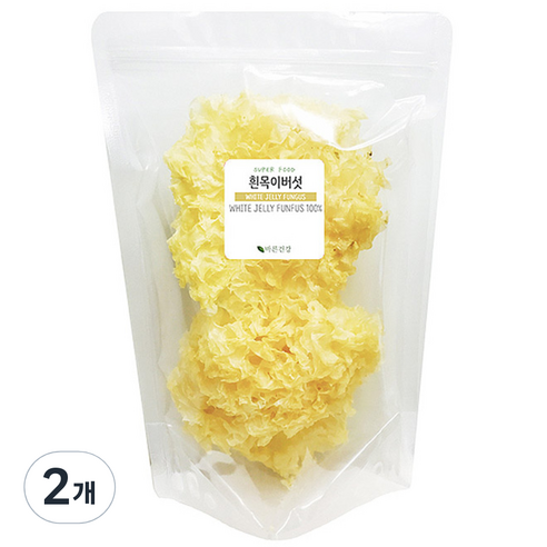 바른건강 흰목이버섯, 80g, 2개