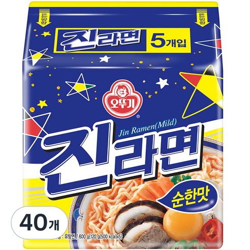 오뚜기 진라면 순한맛 120g, 40개