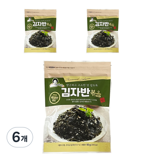 안옥남 김자반 볶음, 50g, 6개