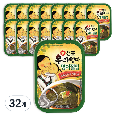 샘표 우리엄마 명이절임, 70g, 32개