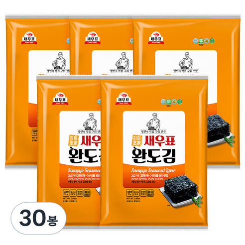 새우표 완도 오리지널 전장김, 25g, 30개