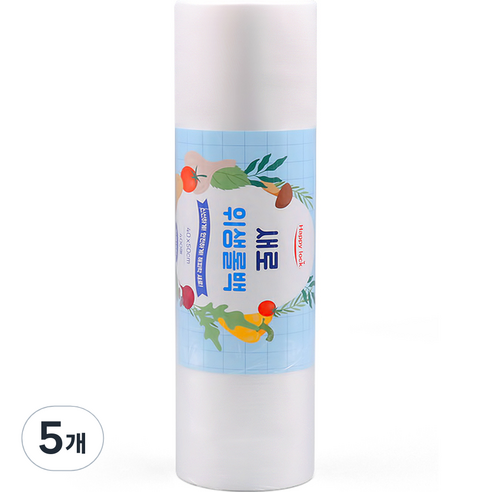 해피락 새로 위생롤백 40 x 50 cm, 특대(XL) 이상, 400개입, 5개