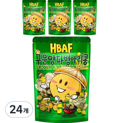 바프 구운양파맛 병아리콩, 90g, 24개