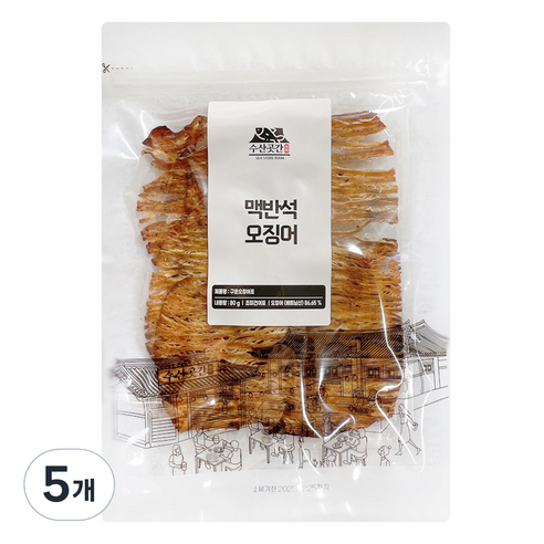 수산곳간 맥반석 오징어, 5개, 80g