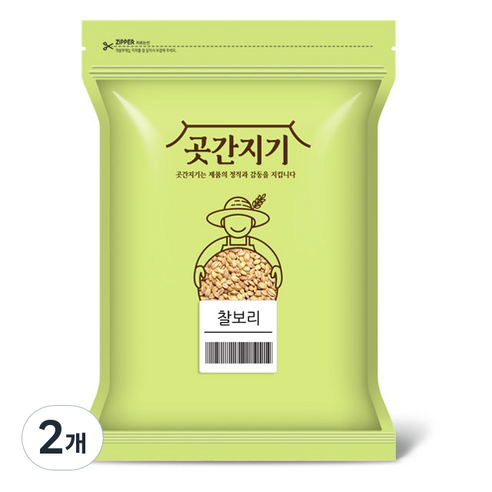 곳간지기 찰보리, 2kg, 2개