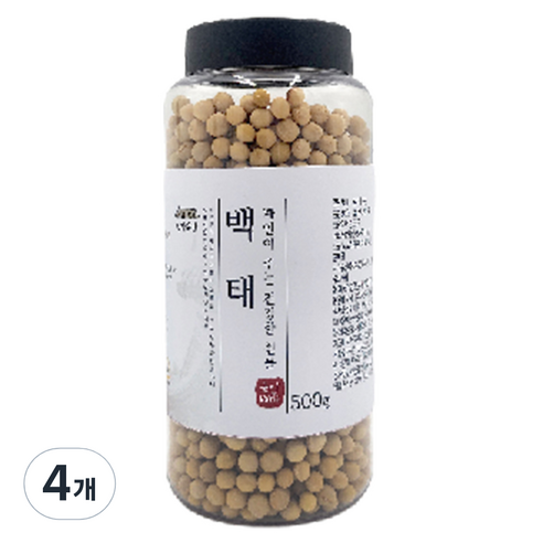 건강곡간 국내산 백태, 4개, 500g