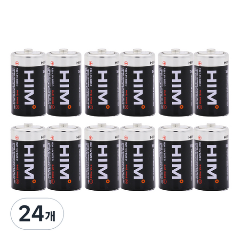 힘 건전지 망간 D형 벌크, 1개입, 24개