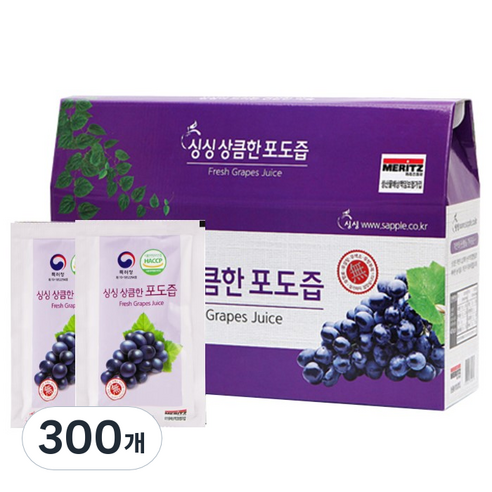 싱싱 상큼한 포도즙, 100ml, 300개