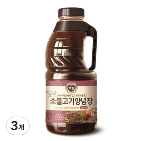 백설 소불고기 양념, 2.45kg, 3개