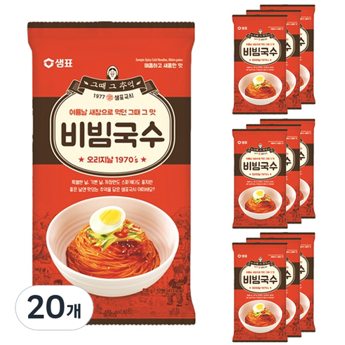 샘표 비빔국수, 135g, 20개