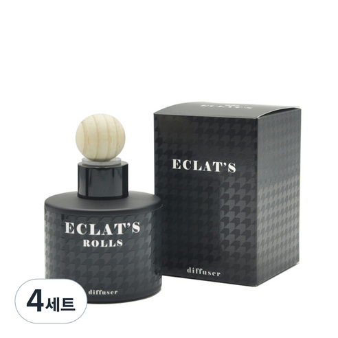 에클라스 프리미엄 블랙 방향제 100ml + 우드볼 세트, 아쿠아 파나레아, 4세트