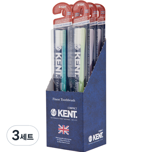 켄트 오리지날 콤팩트 초극세모 칫솔, 6개입, 3세트